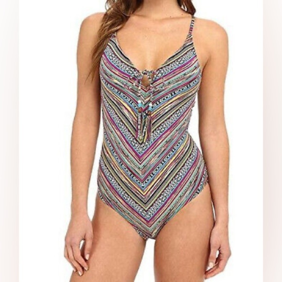 Lucky Brand Arabian Nights One Piece Swimsuit size medium - Picture 1 of 12